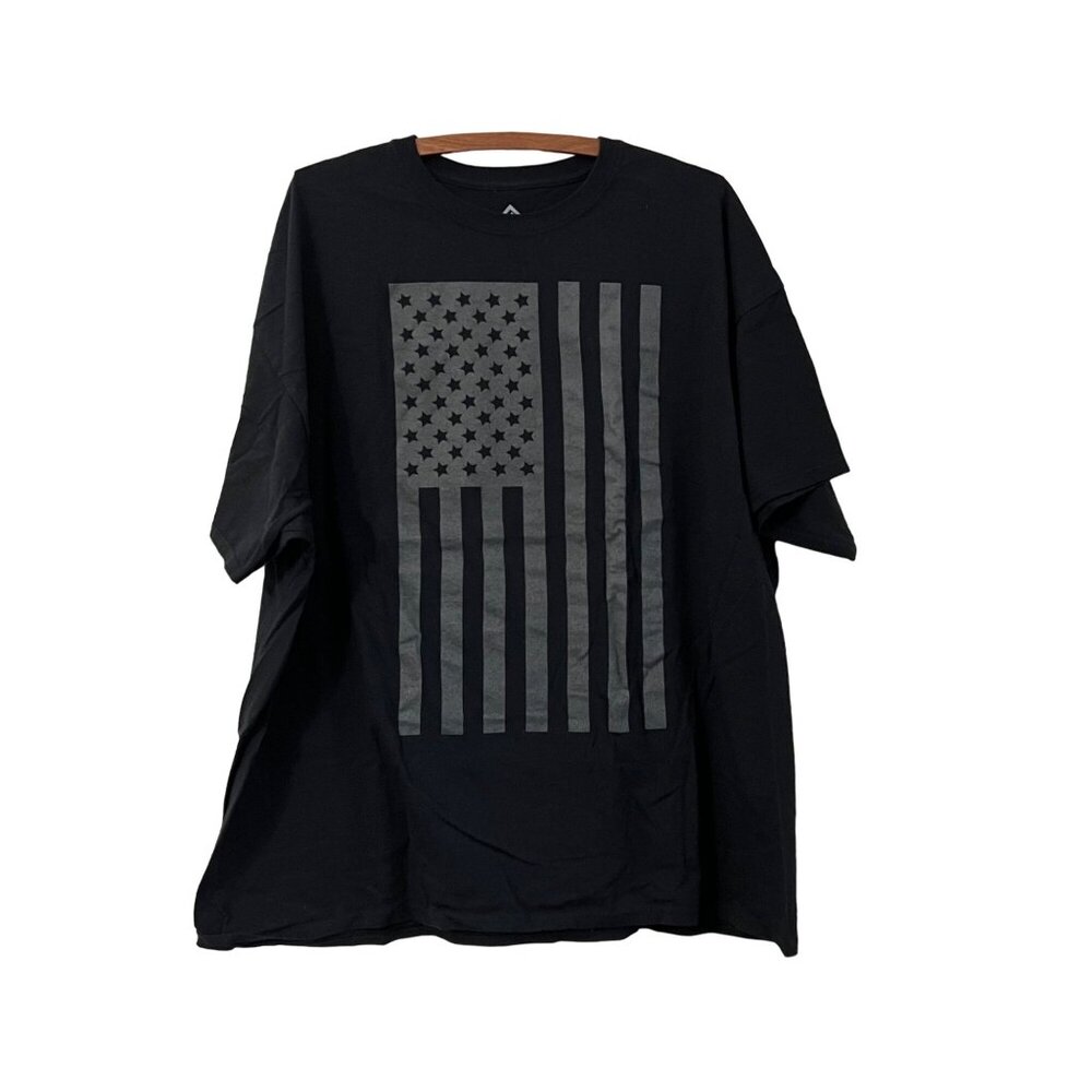 Travis Mathew Mens Black Gray Freedom Graphic Short Sleeve Tshirt Size 2XL